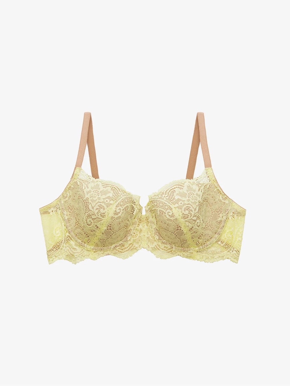 ThirdLove Lace Balconette Bra in Yellow